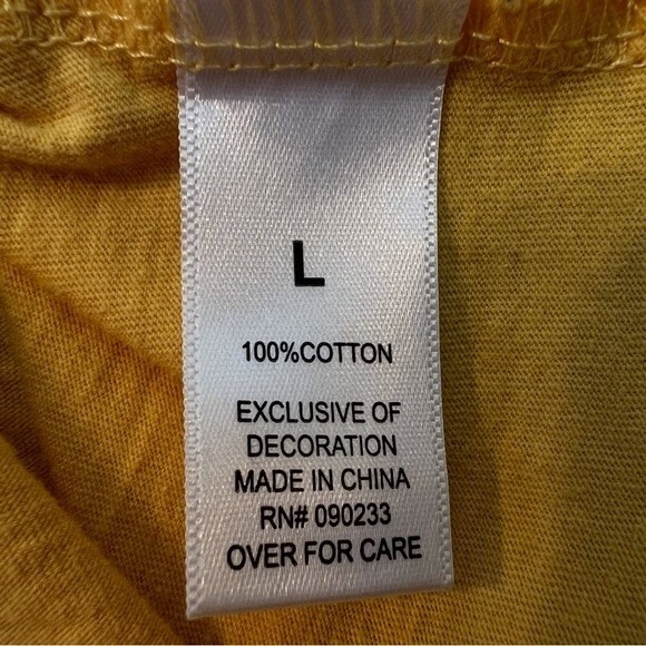 ME TO WE Short Sleeve Top Yellow Size L - Picture 5 of 6